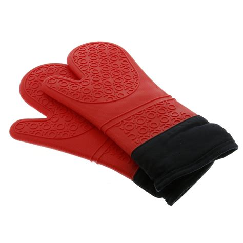 Silicone Oven Mitts Extra Long Heat Resistant Bbq Kitchen Gloves One