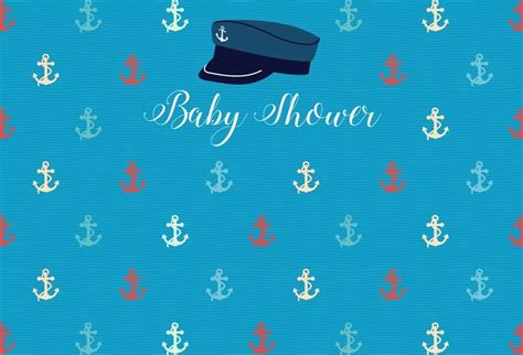 Aofoto X Ft Sea Blue Baby Shower Backdrop For Photography