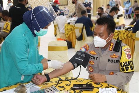 Diambil Darahnya Ratusan Personel Polda Banten Siap Jadi Pendonor