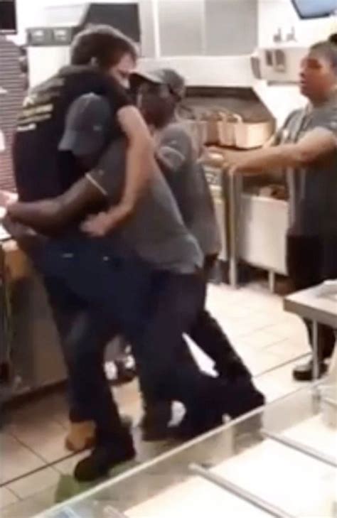 Mcdonalds Hoxton Staff Brawl With Customer In Shock Footage Metro News