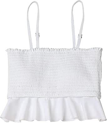 Amazon Summer Mae Maternity Bandeau Ruffled Bikini Top Womens Swimsuits Tops Only