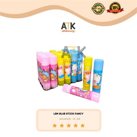 Lem Glue Stick Fancy Gr Lem Kertas Stik Murah Lem Putar Atk