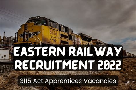 Eastern Railway Recruitment 2022 Apply Online For 3115 Act Apprentice