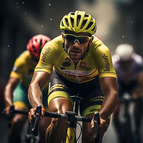 Premium AI Image Tour De France Cycling Yellow Jersey