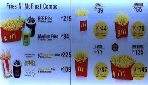 McDo Updated Menu