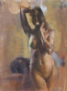 Reflections 68 Female Nude Figure Oil Painting On Canvas Daniel Peci Fine Art