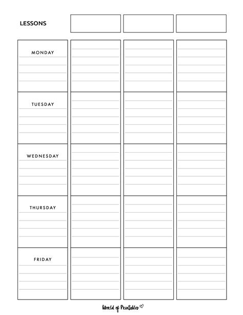 Lesson Plan Template In