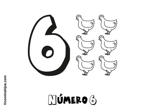 Número 6 Para Colorear E Imprimir Imagui