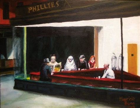 Nighthawks Phillies Painting Fine Art By Edward Hopper Wrapped Canvas