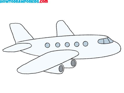 how to draw an easy airplane