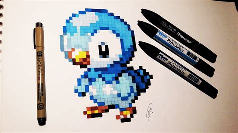 Handmade Pixel Art How To Draw Piplup Pokemon Pixelart Youtube Images