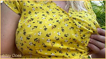 Wifey Heads Out In A Cute Summer Dress Braless And Looks Amazing With Her Blonde Hair XVIDEOS