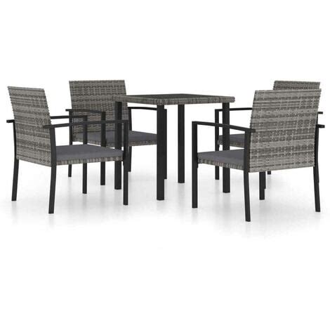 Tlg Garten Essgruppe Poly Rattan Grau Yqvidaxl De