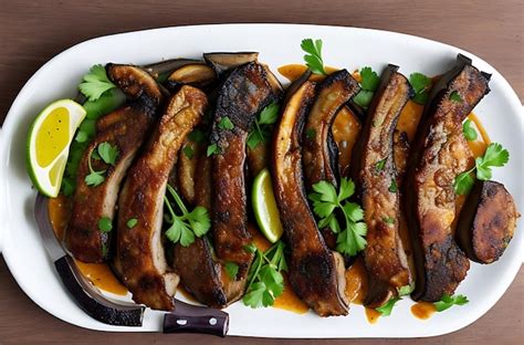 Premium Ai Image Spiced Lamb Cutlets With Smoked Aubergine