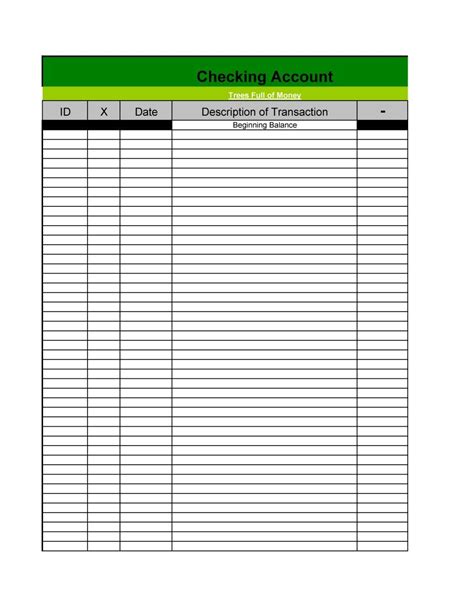 39 Checkbook Register Templates 100 Free Printable Templatelab