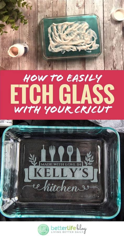 How To Etch Glass With Your Cricut Etching A Pyrex Baking Dish With