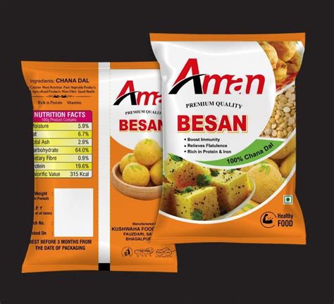 Matte 100g Pp Heat Sealed Besan Packaging Pouch At Rs 250 Kg In Kolkata