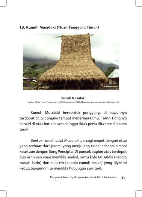 Mengenal Rancang Bangun Rumah Adat Di Indonesia SD NEGERI 1 TAMANREJO