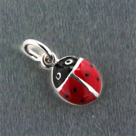 Pendentif Coccinelle En Argent Et Mail