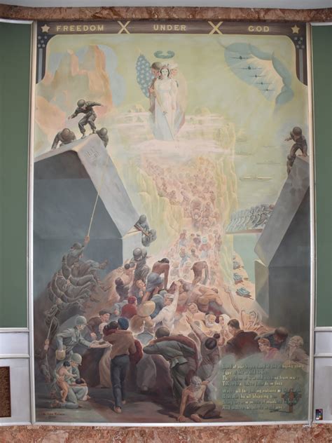 Onondaga WWII Mural, Overall, Before Treatment