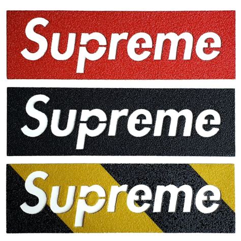 Supreme Grip Tape Stickers - Yellow | Supreme sticker, Logo sticker ...