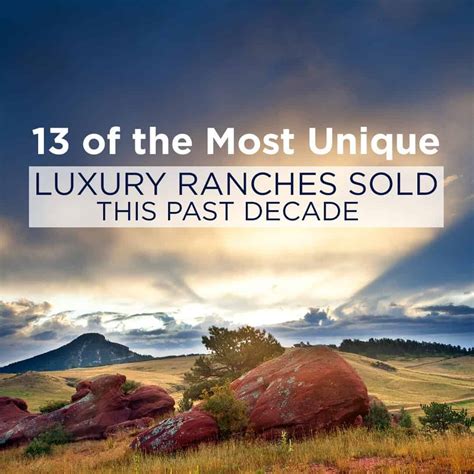 13 Of The Most Unique Luxury Ranches Sold This Past Decade Mirr Ranch