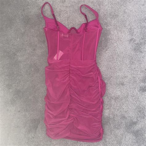 Hot Pink Oh Polly Dress Sheer Skirt With Built In Depop