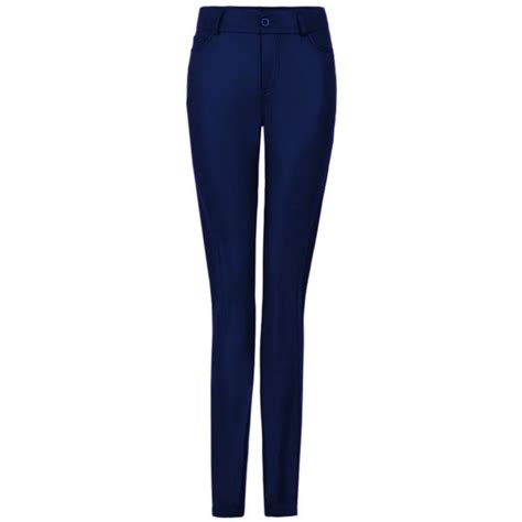 Solid Buttoned Casual Coated Pu Pants Women Skinny Pencil Pants