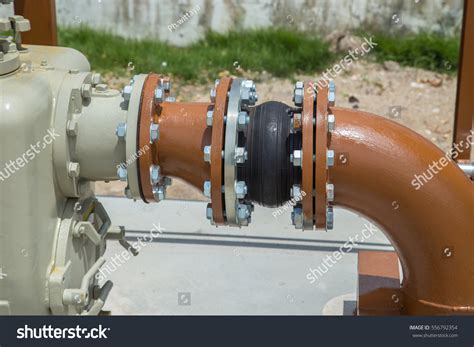 Connection Water Pump Pipe Rubber Flexible Stock Photo