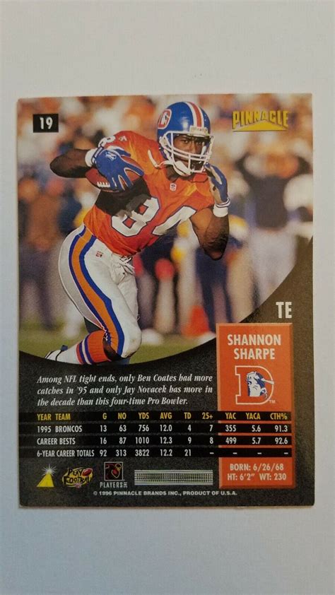 Pinnacle Silver Shannon Sharpe For Sale Online Ebay