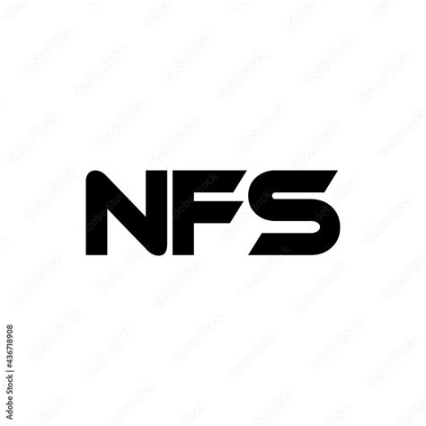 Nfs Letter Logo Design With White Background In Illustrator Vector