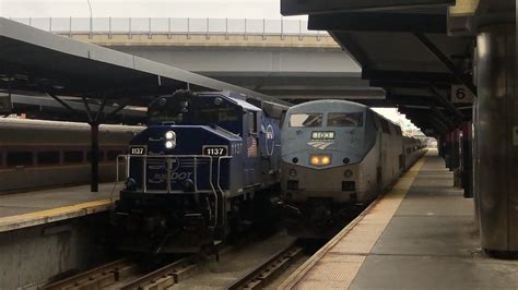 Hour Of Railfanning On The Mbta And Amtrak At Boston North And South