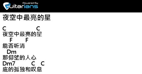 鄧紫棋 夜空中最亮的星 結他譜 Chord譜 吉他譜 曲 逃跑計劃 詞 逃跑計劃