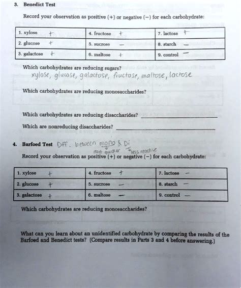 SOLVED Benedict Test Record Your Observation Positive Or Negative