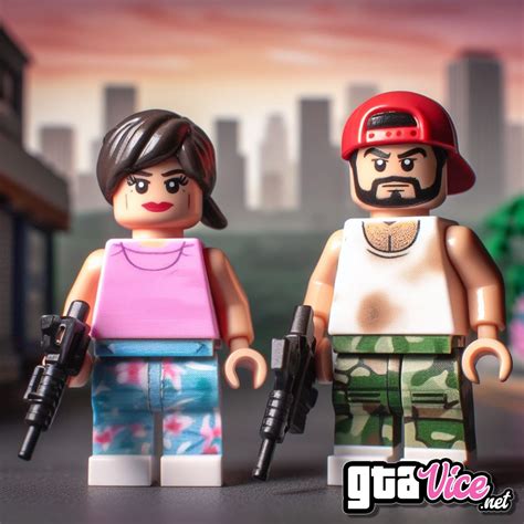 Lucia And Jason LEGO Weapons Concept Art AI Generated By Psy