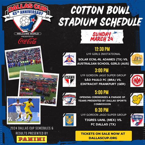 Opening Day Schedule at Cotton Bowl Stadium Unveiled for the 2024 ...