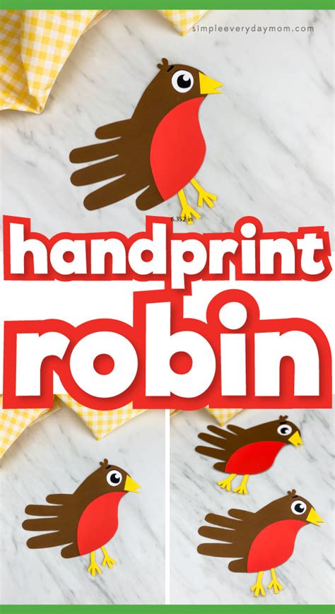 Robin Handprint Craft For Kids