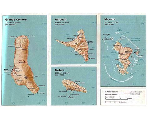 Maps Of Comoros Collection Of Maps Of Comoros Africa Mapsland