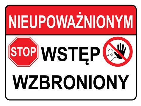 Tabliczka Nieupowa Nionym Wst P Wzbroniony X Allegro Pl