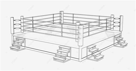 Boxing Ring Vector Professional Turnbuckle Vector Vector Professional