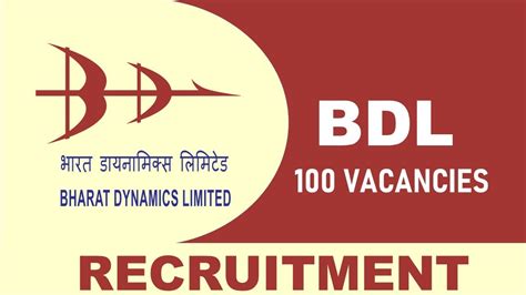 BDL Recruitment 2023 For 100 Vacanciesinindia Check Posts Eligibility