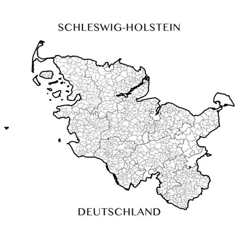 Vector El Mapa Del Estado Federal De Schleswig Holstein Alemania