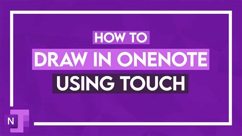 How To Draw In Onenote Using Touch Youtube