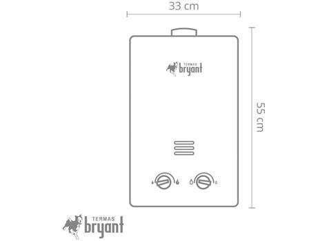 Ripley TERMA GLP 10 L BRYANT A GAS TIRO NATURAL BLANCO