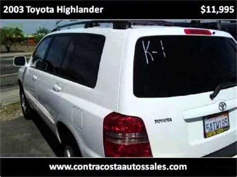 2003 Toyota Highlander Used Cars Oakley CA YouTube