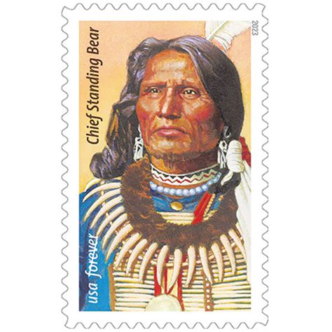 Chief Standing Bear Stamps 2023 Forever Postage Stamps 100 Pcs Simon Stamps Store