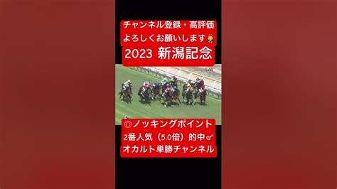 【2023新潟記念】【 ノッキングポイント】2番人気50倍的中🎯 Youtube