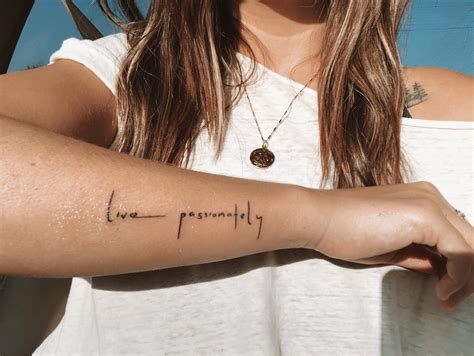 Live Passionately Ink Quote Tattoos Girls Small Quote Tattoos Small