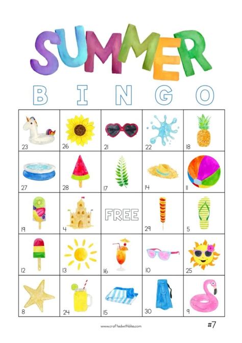 Summer Bingo Game With Free Printables Artofit