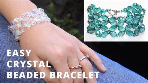 Crystal Beaded Bracelet Tutorial Diy Jewelry For Beginners